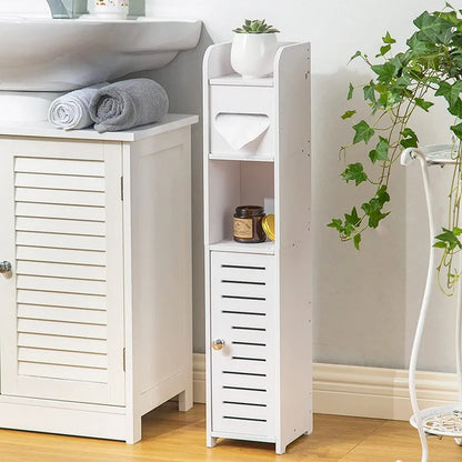 Bathroom Floor-to-Ceiling Storage Rack - Multi-Layer Toilet Organizer Cabinet for Space-Saving Storage