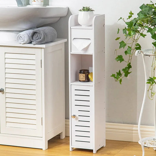 Bathroom Floor-to-Ceiling Storage Rack - Multi-Layer Toilet Organizer Cabinet for Space-Saving Storage
