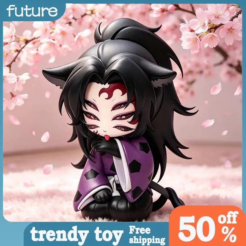 Demon Slayer Kokushibo Chibi Figure - PVC Anime Collectible Desktop Ornament Gift