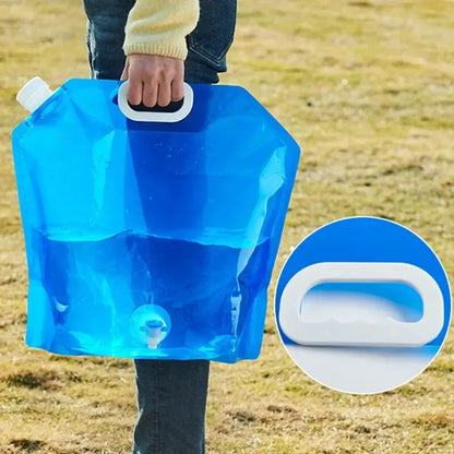 Portable Folding Water Bucket: 5/10L Camping Water Bag - Large Outdoor Travel Collapsible Pouch for Camping Supplies