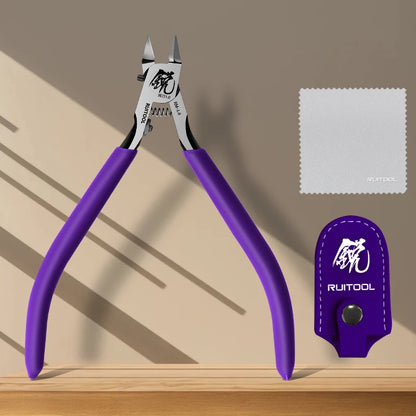 Model Pliers CR-V Ultra-Thin Single Blade Gundam Nipper – Non Slip Grip Sprue Cutter for Plastic Model Cutting & Building