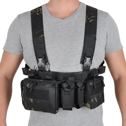 Tactical Vest CS Match – Wargame Military Nylon Chest Rig Vest for Airsoft, Hunting & Outdoor Camping Gear Accessories