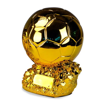 25cm Golden Balloon Football Trophy - Excellent Player Award, Competition Honor, Customizable Reward, Best Gift for Home Decor
