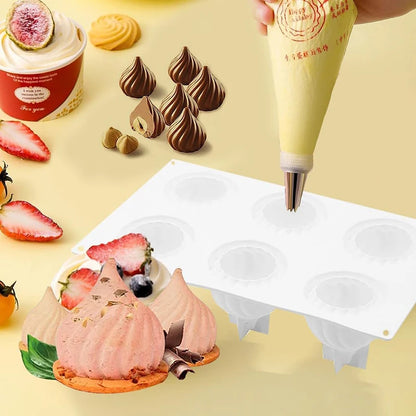 3D Silicone Pastry Mold — French Dessert, Mousse & Cake Baking Pan for Chocolate, Candles, Soap, Fondant, DIY Cake Decoration Tools