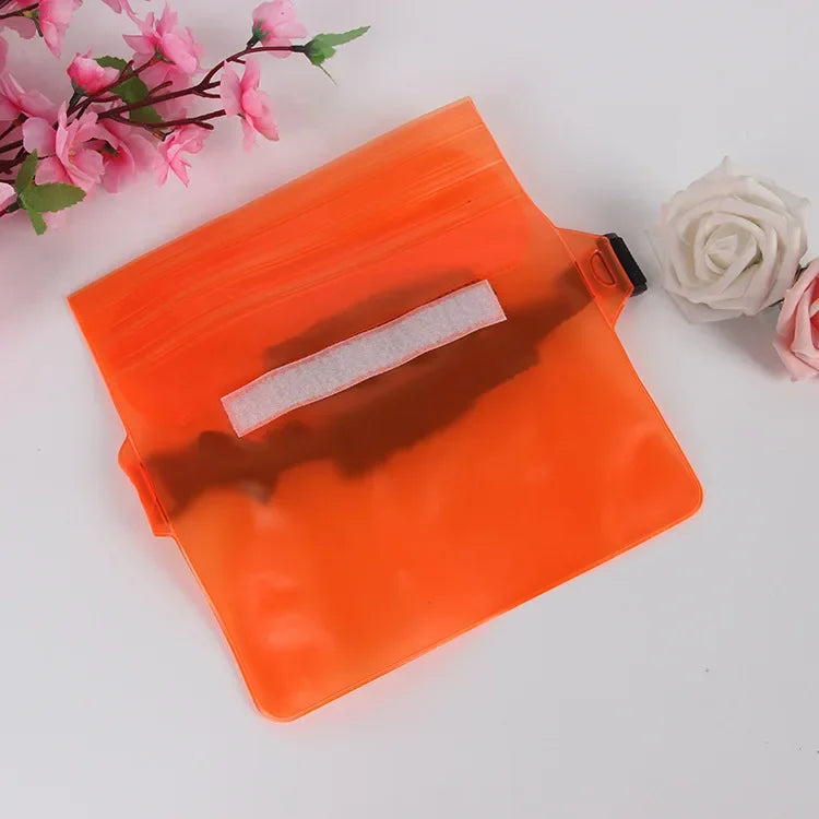 3-Layer Waterproof Phone Dry Bag - Large Transparent Underwater Protective Pouch for iPhone & Mobile Phones