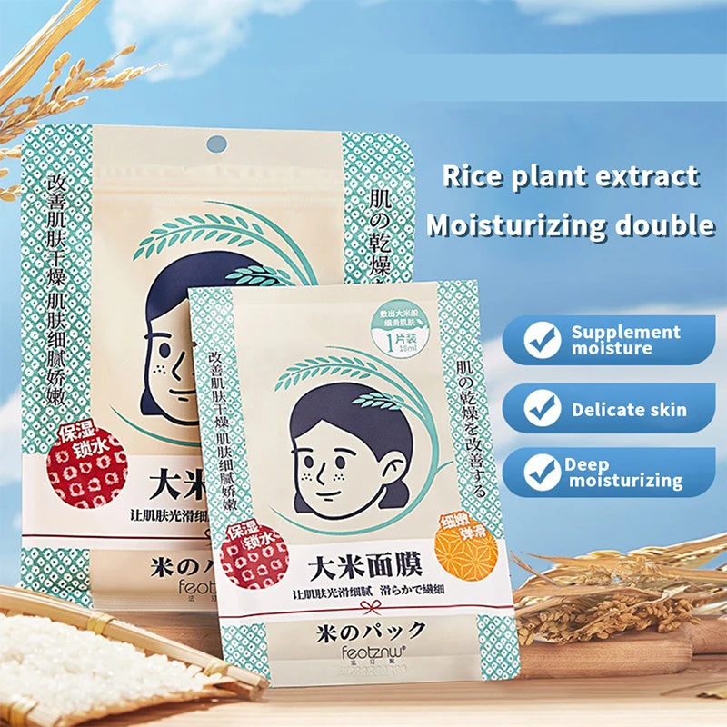 Fadinne Rice Face Mask – Hydrating, Moisturizing & Water-Locking Formula for Soft, Supple Skin