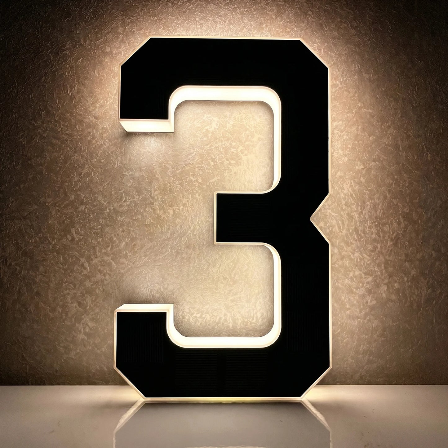 Solar LED House Number Light - Waterproof Light-Up Address Sign for Outdoor Home Decor