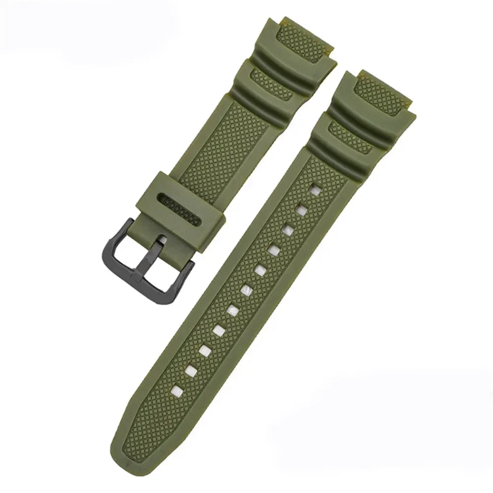 18mm Silicone Watch Strap for Casio G-Shock - Replacement Rubber Band for AE-1000W, AQ-S810W, SGW-400H, W-735H and Compatible Models