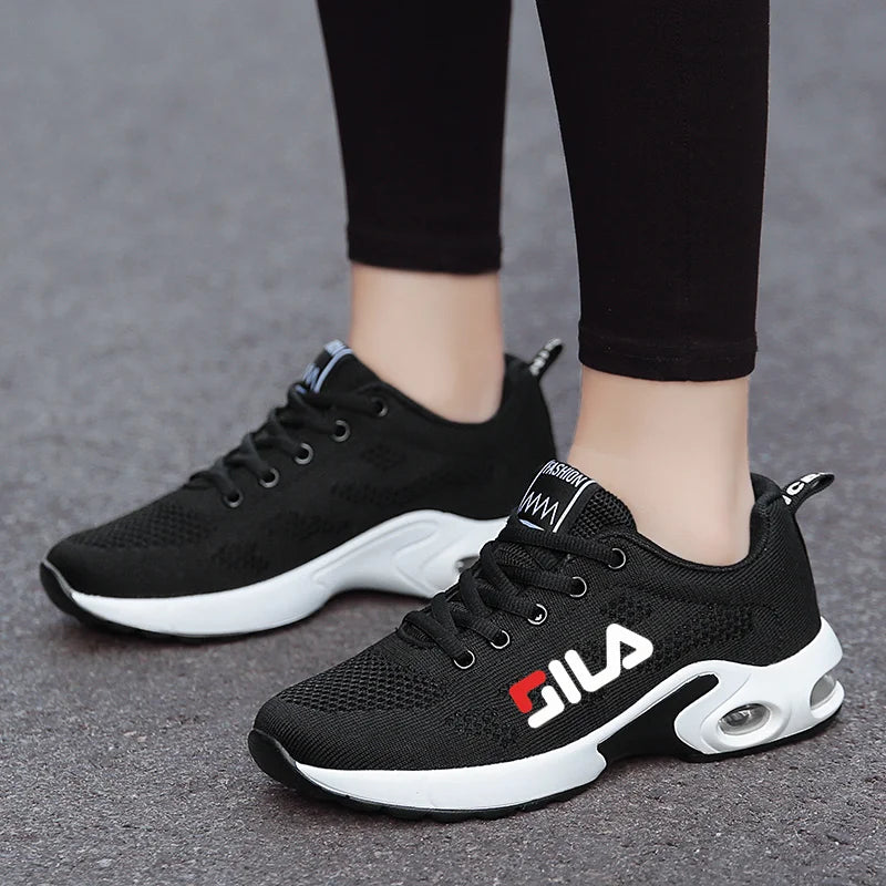 New Women's Running Shoes – Breathable Mesh, Air Cushion Lace-Up Sports Sneakers for Summer