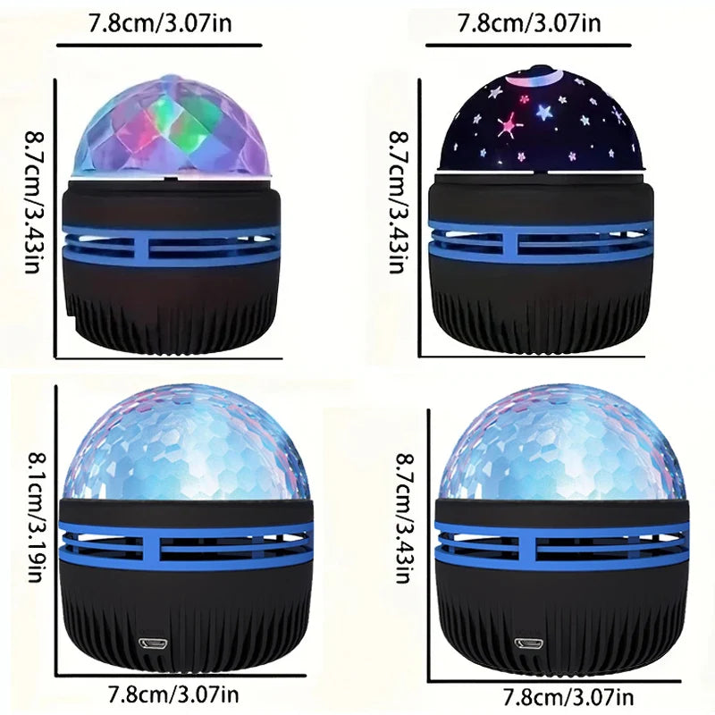 Galaxy Projection Light – LED Water Pattern Starry Sky Lamp, Aurora Projector and Mini Moon Star Night Light for Room Decor