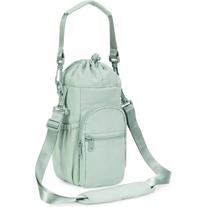 Insulated Water Bottle Holder with Strap – Carrier Sling Bag for 16oz, 32oz, 40oz & 64oz Bottles