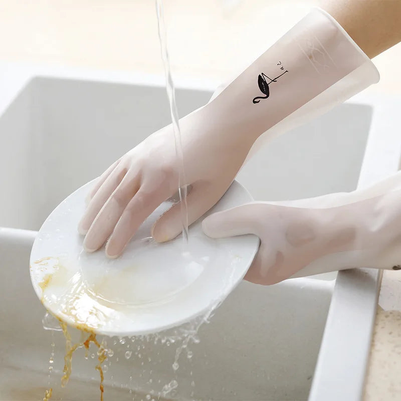 Waterproof Cleaning Gloves – Latex & Rubber Kitchen, Laundry and Dishwashing Gloves | Wear-Resistant Housework Essentials