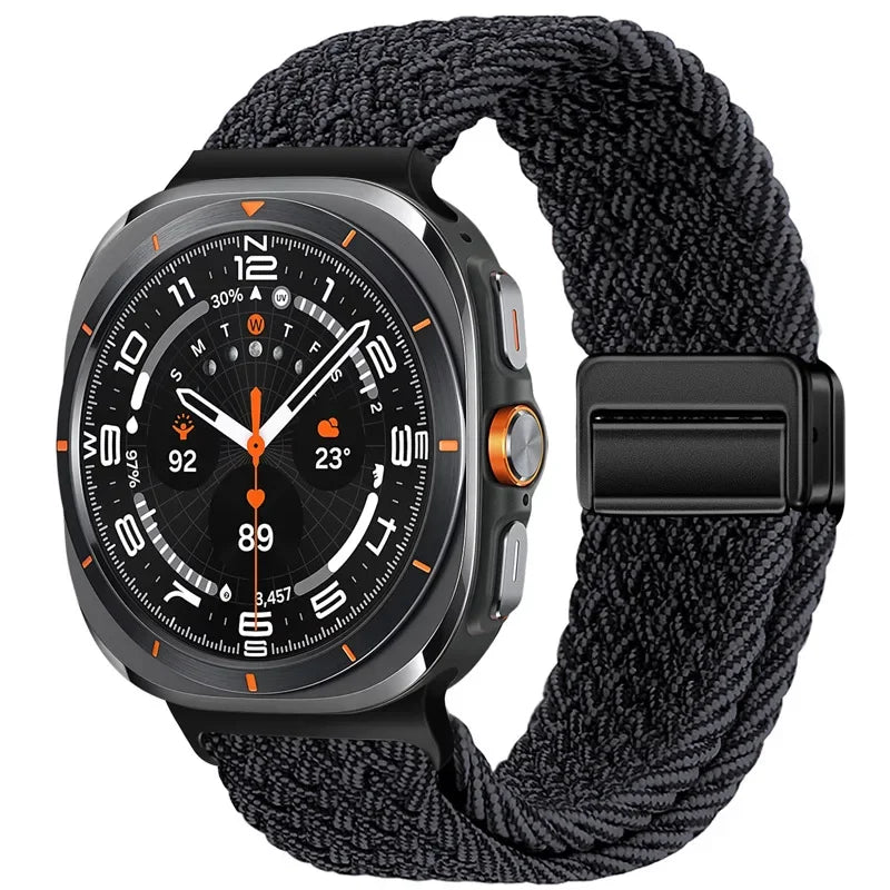 Magnetic Nylon Strap for Samsung Galaxy Watch Ultra 47mm – Adjustable Loop Bracelet Band Accessory