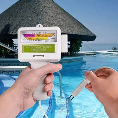2 in 1 PH & Chlorine Meter - Water Quality Tester for Pool and Aquarium, CL2 Measuring Device