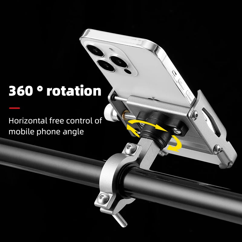iBudim 360° Bike Phone Holder — Adjustable Handlebar Stand for 4.7–7.0" Smartphones & Motorcycles