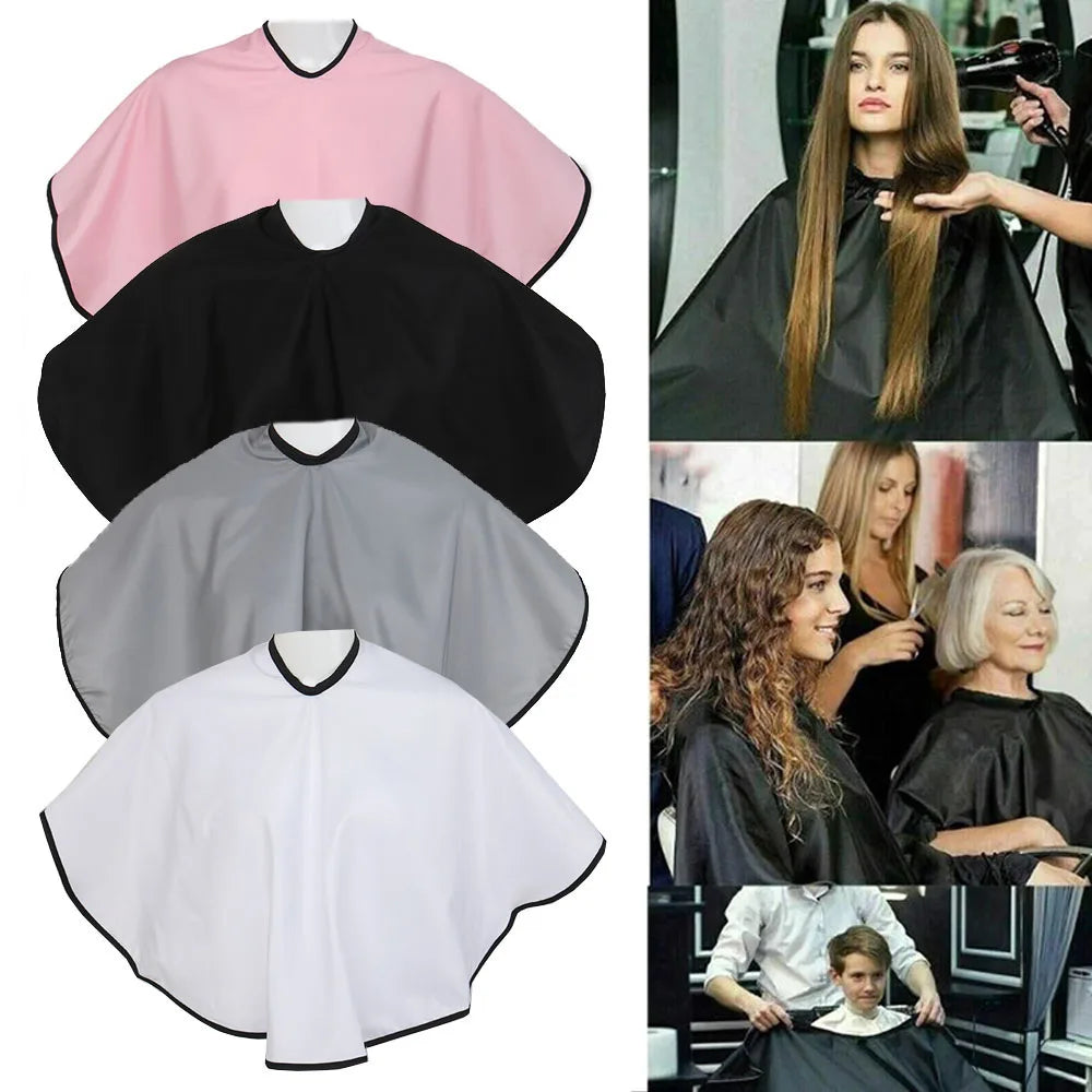Hair Dye Tools – Short Square Black Waterproof Hairdressing Cape, Barber Salon Cutting Cloth Wrap