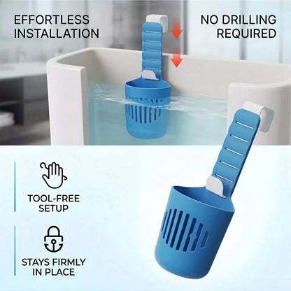 Silicone Toilet Tank Tablet Holder - Hanging Cleaner & Deodorizer Organizer