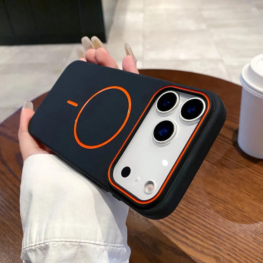 Luxury Magnetic Matte Phone Case - Soft Shockproof MagSafe Cover for iPhone 17 Pro Max & More