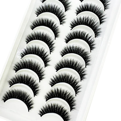 10 Pairs 3D Mink False Eyelashes – Natural Long & Short Fake Lashes Makeup Kit (38 Styles)