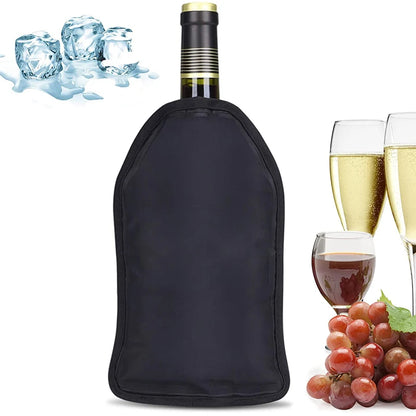 Wine Cooling Holder Ice Bag – Nylon Jelly Cooler Sleeve for Beer, Champagne & Soft Drinks, Picnic & Bar Tool