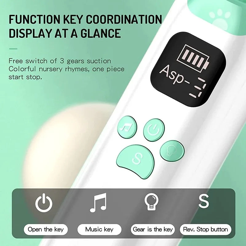 Electric Baby Nasal Aspirator - Adjustable Suction Nose Cleaner with 3 Silicone Tips and Low-Noise Design