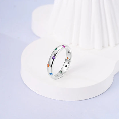 925 Sterling Silver Ring – Infinite Love Star & Moon Design for Women, Wedding Jewelry Gift