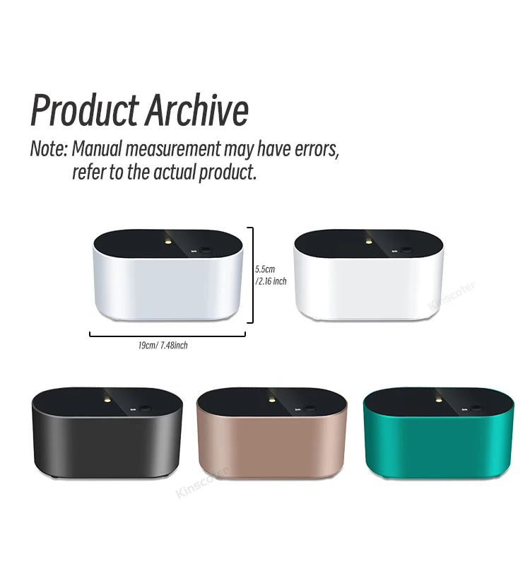 KINSCOTER Portable Waterless Aroma Diffuser - Compact Essential Oil Nebulizer, Ideal Scent Machine for Gifting