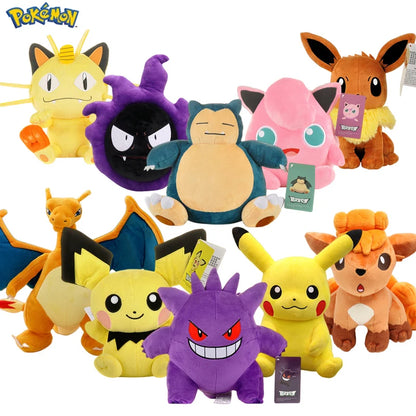 Original Pokemon Plush Toys – Gengar, Pikachu, Charizard & Piplup Soft Kawaii Dolls for Kids Gift