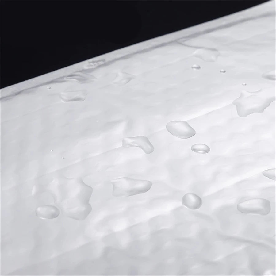 50pcs Pearlescent Film Waterproof Bubble Mailers | Self-Seal White Foam Shipping Bags, Thickened Packaging Envelopes
