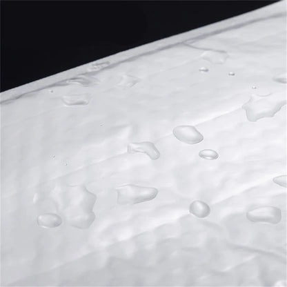 50pcs Pearlescent Film Waterproof Bubble Mailers | Self-Seal White Foam Shipping Bags, Thickened Packaging Envelopes