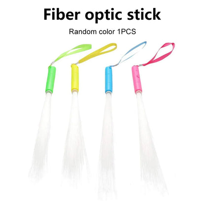 LED Fiber Light-Up Stick - 3 Glowing Patterns for Parties, Christmas, Birthdays, and Weddings - Fun Luminous Gift