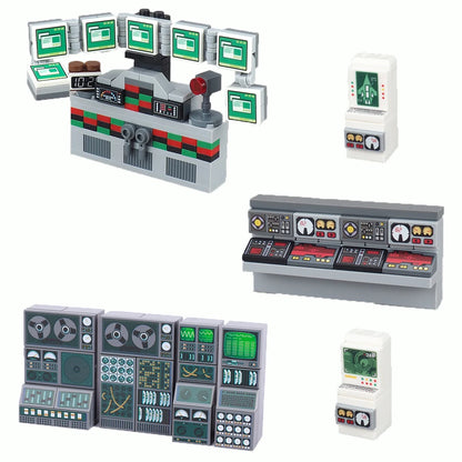 City Tech Building Blocks - Computer Control Center Model with Audio Radar & Keyboard