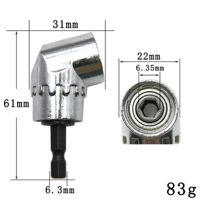 105 Degree Electric Drill Corner Attachment: Turning Screwdriver Joint Extension Socket Tool