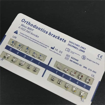 10 Packs Dental Orthodontic Metal Braces – Mini Roth/MBT/Edgewise 022 Slot Brackets for Dentist Treatment