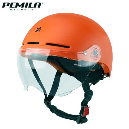 PEMILA Full Edge Wrap Cycling Helmet – MTB & Road Bike Helmet with Goggles, Ear Protection, for E-Bike & Bicycle