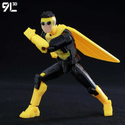 9L3D Lucky 13 Invincible Boy Eve Action Figure — 3D Printed Anime Model, Multi-Jointed Poseable Collectible Toy Gift for Fans