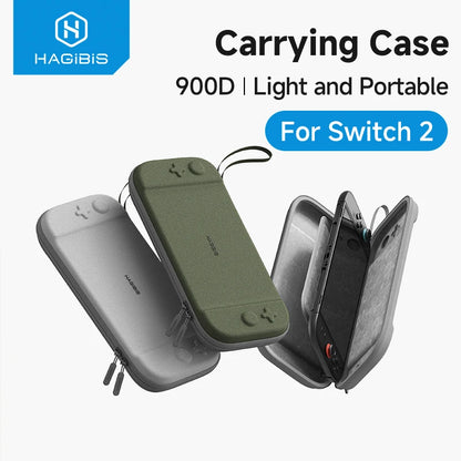Hagibis Hard Shell Carrying Case for Switch 2 – Portable Travel Bag with 10 Game Cartridge Slots & Protective Cover