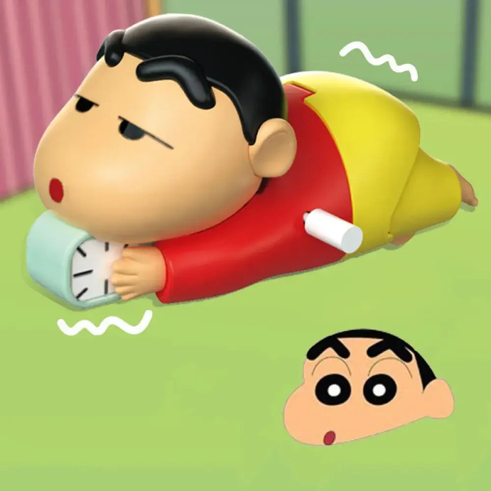 Crayon Shin-chan Clockwork Anime Figure Toy – Walking Alarm Clock Model, Dynamic Crawl Action Toy & Cute Desktop Gift Decor