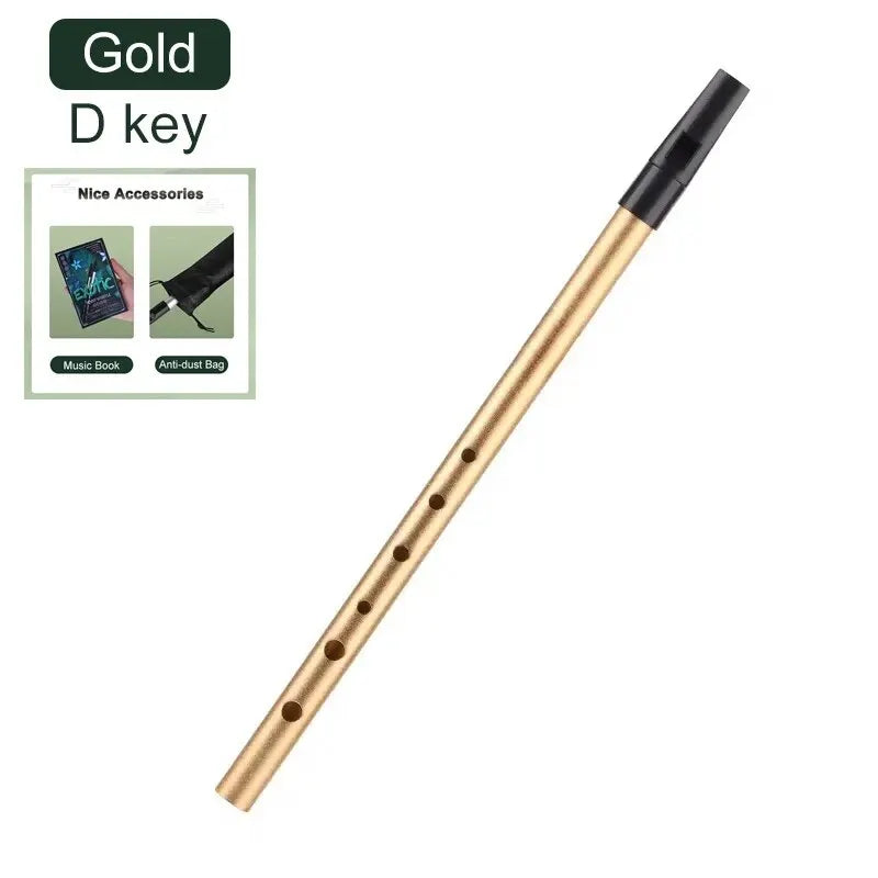 Miwayer Authentic Irish Tin Whistle Flute – C/D Key Penny Whistle with 6 Holes for Traditional Irish Music