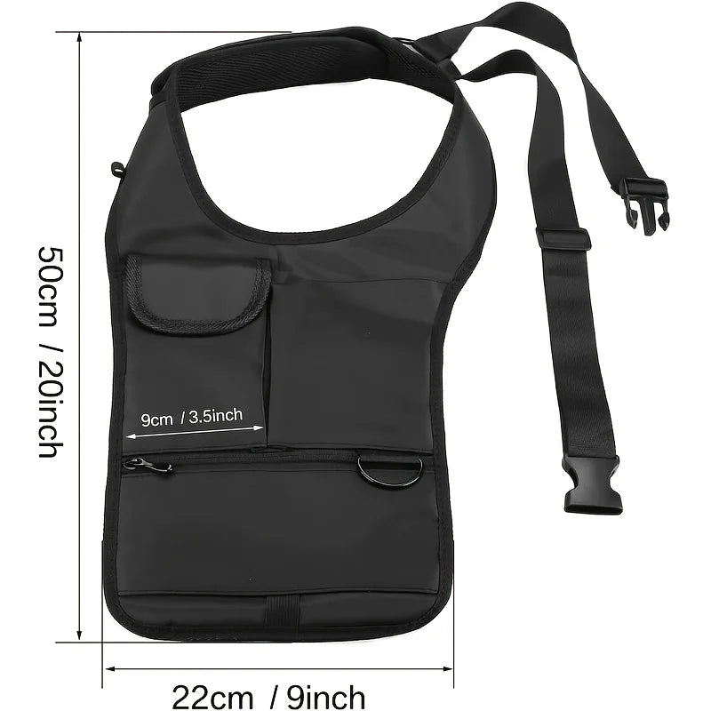 Anti-Pry Leather Underarm Organizer Bag – Men's Hidden Chest & Shoulder Wallet Tablet Card Holder