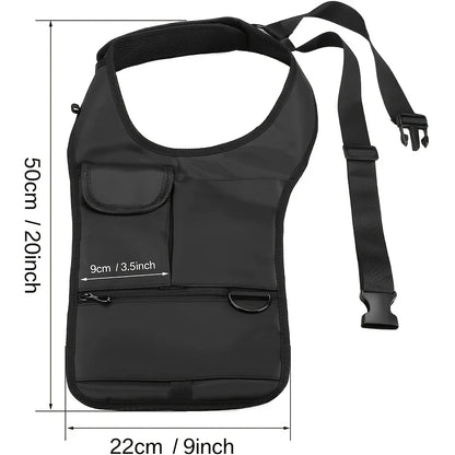Anti-Pry Leather Underarm Organizer Bag – Men's Hidden Chest & Shoulder Wallet Tablet Card Holder