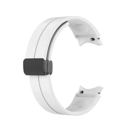 Samsung Galaxy Watch Magnetic Buckle Silicone Strap - Replacement Band for Watch 7/6/5 Pro/5/4 and Classic Models 40mm–47mm