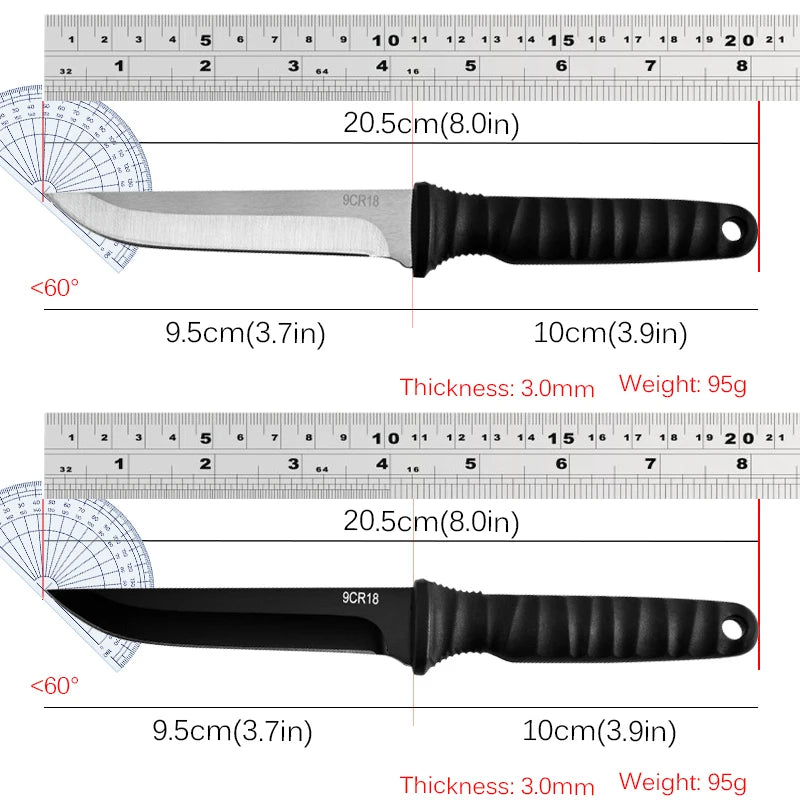 5Cr15Mov Stainless Steel Meat Cleaver & Boning Knife – Sharp Fishing Knife with Holster, Multifunctional Vegetable Peeler