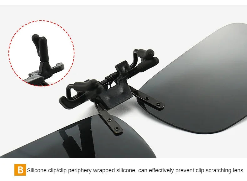Polarized Clip-On Sunglasses – HD UV400 Driving & Night Vision Glasses Shades