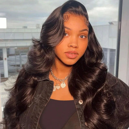 13x4/13x6 Body Wave Transparent Lace Front Wig – HD Bling Hair, 180% Density Human Hair, 4x4 Lace Closure for Women
