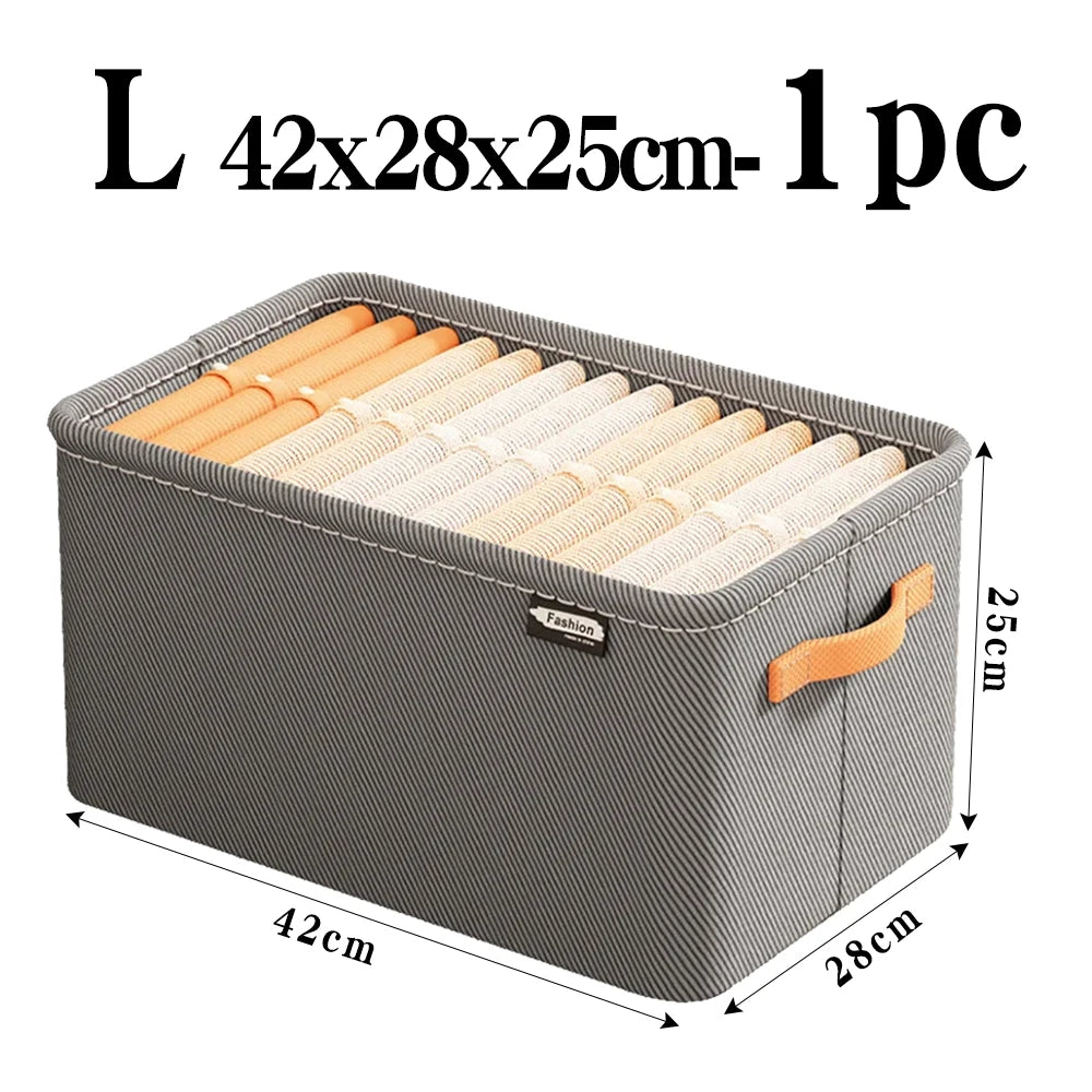 Thick Clothes Storage Organizer Box - Wardrobe Drawer Cabinet Organizer for Pants, Sweaters & Jeans