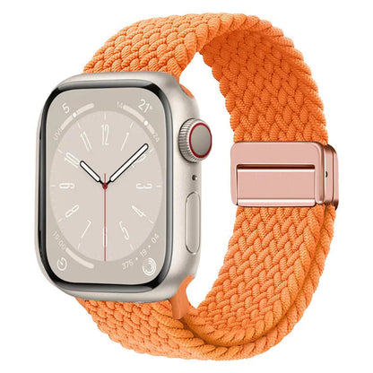 Nylon Braided Watch Band for Apple Watch – Compatible with Series SE, 3–10 & Ultra (38–49mm Adjustable Sport Strap)