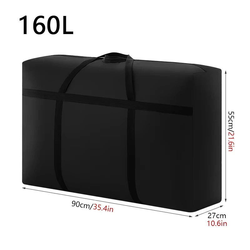 Extra Large Waterproof Moving Luggage Bag - Foldable Large Capacity Travel, Laundry & Quilt Storage Organizer
