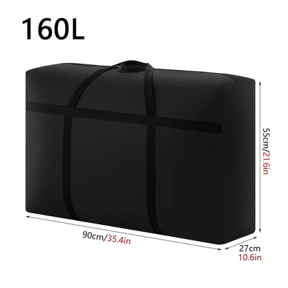 Extra Large Waterproof Moving Luggage Bag - Foldable Large Capacity Travel, Laundry & Quilt Storage Organizer