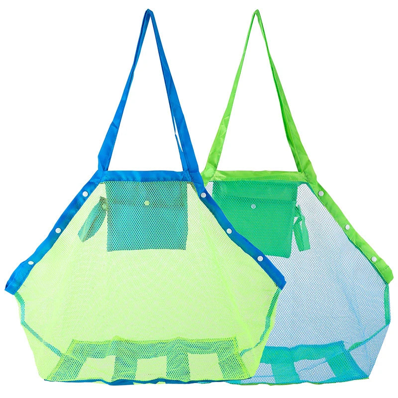 Children's Sand Away Portable Mesh Bag - Kids Bath Toys Storage, Swimming & Large Beach Bag for Towels - Women's Cosmetic Makeup Bag